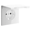 VLS000801 Накладка для розетки с заземлением, защитными шторками и крышкой Voltum S70 VLS000801 (белый глянцевый)