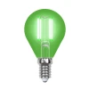 LED-G45-5W/GREEN/E14 GLA02GR картон Лампочка светодиодная груша зеленая E14 5W Uniel LED-G45-5W/GREEN/E14 GLA02GR