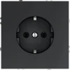 VLS040107 Розетка с заземлением (графит) Voltum S70 VLS040107