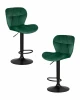 LM-5022-N_B-M_V-MJ9-88 Набор 2 шт стул барный DOBRIN BARNY BLACK (зеленый велюр (MJ9-88))