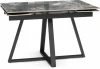 588067 Керамический стол Силлем 120 (Силлем 120(180)х80 риальто серый темный / черный) Woodville арт.588067