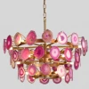 40.1865.RU.20.LC Подвесная люстра Agate Burst Chandelier 3 Round Pink D70 ImperiumLoft 40.1865.Ru.20.Lc (74967-22) (220V, на цепи)
