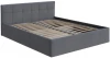 2028768 PROxSON Кровать Domo с бельевым ящиком (Ткань: Велюр Ultra Мокрый асфальт) 140x200