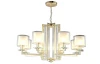 NICOLAS SP-PL8 GOLD/WHITE Подвесная люстра Crystal Lux Nicolas SP-PL8 GOLD/WHITE (220V, на цепи)