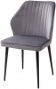461MC03529 Стул SEATTLE-V СЕРЫЙ #27, велюр / черный каркас