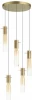 5058/25LA Подвесная люстра каскадная Odeon Light Scrow 5058/25LA PENDANT золотой/янтарный/металл/стекло LED 5*5W 3000K (220V, на проводе, круглые)