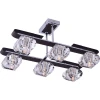 6001-6P chrome + wengue Потолочная люстра N-Light 6001 6001-6P chrome + wengue