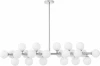 LDP 6033-24 CHR Потолочная люстра на штанге Lumina Deco Marsiada LDP 6033-24 CHR (220V, шарики, молекулы)