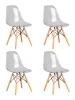 LMZL-PC818-N_LB-MTR_P-clean Набор 4 шт стул обеденный DOBRIN DSW CASPER (ножки светлый бук, цвет прозрачный)