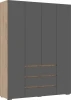 586717 Шкаф Woodville Элла ШК 05 серый графит 0162 / дуб крафт золото арт.586717
