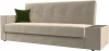 118489 Диван-книжка Лига-020 стол справа (Бежевый,Зеленый/Микровельвет) Лига Диванов арт.118489