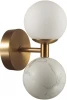 4359/6WL Бра Odeon Light Lolla 4359/6WL под латунь/металл/стекло/белый мрамор IP20 LED 1*6W 3000K 220V (шарики)