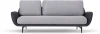786579 Диван Ispani трехместный ОГОГО (арт.786579), (Ткань,Экокожа/Серый,Черный)