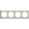 WL07-Frame-04 Рамка на 4 поста Werkel Antik, белое золото