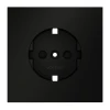 VLS000708 Накладка для розетки с заземлением и защитными шторками Voltum S70 VLS000708 (черный матовый)