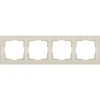 WL05-Frame-04-ivory Рамка на 4 поста Werkel Flock, слоновая кость