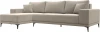 122402L Диван угловой Льюес левый (Бежевый/Микровельвет) Лига Диванов арт.122402L