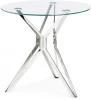 15665 Стеклянный стол Woodville Roko 80 chrome 15665