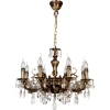 305-08-52 краповый+бронза Подвесная люстра N-Light 305 305-08-52 краповый+бронза