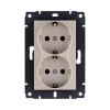 REA-032GD Розетка штепсельная SCHUKO двойная 16A/250 В золотой Kollinger REA-032GD для Aspekt, Eleganz, Reflex