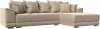 121105 Диван угловой НордСтар правый угол (Бежевый/Велюр) Лига Диванов арт.121105