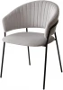 688M04306 Стул M-City ГЕММА, цвет светло-серый #H09, велюр / черный каркас