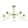 SLE1561-302-05 Потолочная люстра на штанге Evoluce Arki SLE1561-302-05 Латунь/Белый E27 5*60W