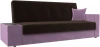 118508L Диван-книжка Лига-020 стол слева (Коричневый,Сиреневый/Микровельвет) Лига Диванов арт.118508L