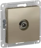 ATN000591 ТВ-розетка встраиваемая проходная (шампань) Systeme Electric AtlasDesign ATN000591