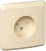 PC16-002K Розетка встраиваемая без заземления со шторками (кремовый) Systeme Electric Этюд PC16-002K