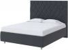 1923226 PROxSON Кровать Rhomby без основания (Ткань: Рогожка Тетра Графит) 90x190
