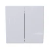 FD3022W Выключатель двухклавишный проходной (белый глянцевый) Jasmart FD FD3022W