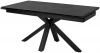 DECDF179TKL116BLCK Обеденный стол M-City ALTO 160 NERO KL-116 Черный мрамор матовый, итальянская керамика/ черный каркас