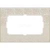 WL05-Frame-01-DBL-ivory Рамка для двойной розетки Werkel Flock, слоновая кость