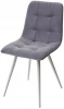 461MC04599 Стул CHILLI-Q серый #27, велюр / белый каркас, 4 шт/ 1 к