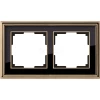 WL17-Frame-02 Рамка на 2 поста Werkel Palacio, золото с черным