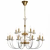 1050/03/15P Подвесная люстра ярусная Stilfort Glass 1050/03/15P (220V, хрусталь, на цепи, свеча)