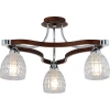415-03-13 chrome + walnut Потолочная люстра N-Light 415 415-03-13 chrome + walnut