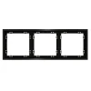 VLSM120312 Рамка металлическая на 3 поста (антрацит) Voltum S70 Metal VLSM120312