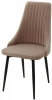 463M03892 Обеденный стул M-City Руссо Premier 09 Серо-коричневый, велюр / черный каркас