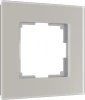 W0013117 Рамка на 1 пост (дымчатый, стекло soft-touch) Werkel W0013117 (a067413)