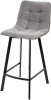 461MC05900 Полубарный стул CHILLI-QB SQUARE светло-серый #26, велюр/ черный каркас (H=66cm) М-City (арт.461MC05900)