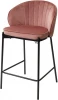 UDCHDC028BLV52 Полубарный стул M-City WENDY BLUVEL-52 PINK (H=65cm), велюр