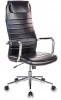 KB-9N/ECO/BLACK Кресло руководителя Бюрократ KB-9N/ECO черный эко.кожа с подголов. крестовина металл хром