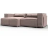 131150L Диван угловой Лига-061 угол левый (ДСП,Брус,Фанера,Велюр/Бежевый) Лига Диванов 131150L