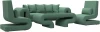 125329 Набор Волна-2 (стол, диван, 2 кресла) (Зеленый/Рогожка) Лига Диванов арт.125329