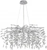 4970/10 Подвесная люстра Odeon Light Delica 4970/10 HALL матов.серебристый/алюмин./хрусталь G9 10*40W (220V, на тросе, лепестки, ветки)