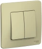 BLNVS106607 Выключатель встраиваемый двухклавишный (бежевый) Systeme Electric Blanca BLNVS106607