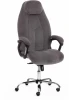 19391 Кресло BOSS Lux флок , серый/серый перф., 29/29/06 Tetchair 19391