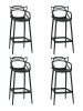 LMZL-PP601C-N_P-B-03 Набор 4 шт стул барный DOBRIN MASTERS BAR (чёрный (B-03))